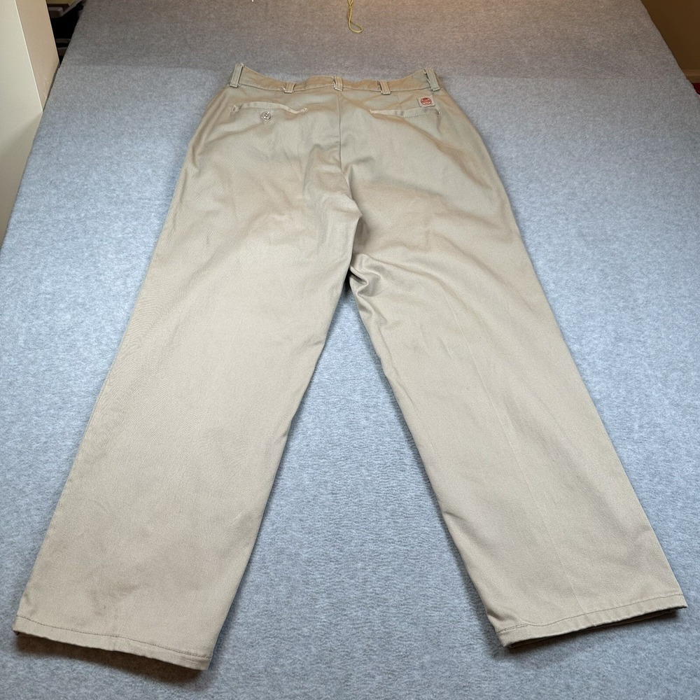Red Kap Industrial Pant Mens 34‎ Fits 32x27.5 Beige Wrinkle Free PC20 - Picture 4 of 8